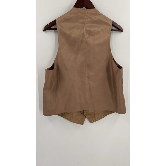 Vintage 70s Farah Corduroy Tan Blazer and Vest Leather Buttons See Measurements - Picture 12 of 16